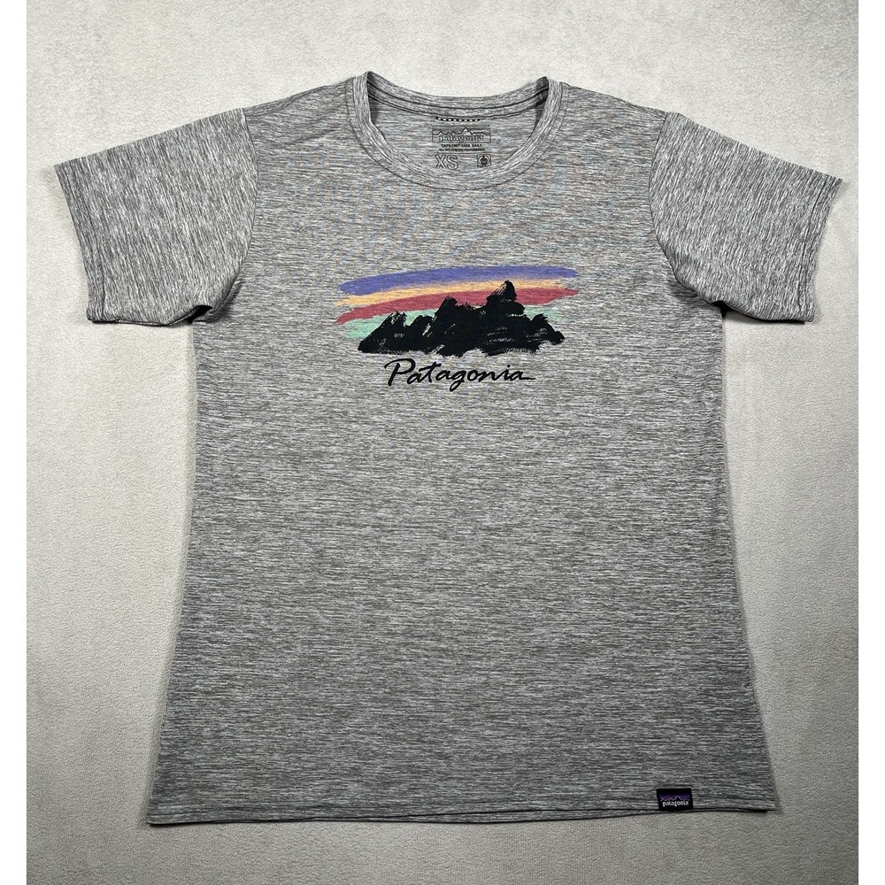 Patagonia Womens Capilene Cool Daily Graphic Shirt Tech UPF 50+ XS Gray Heather